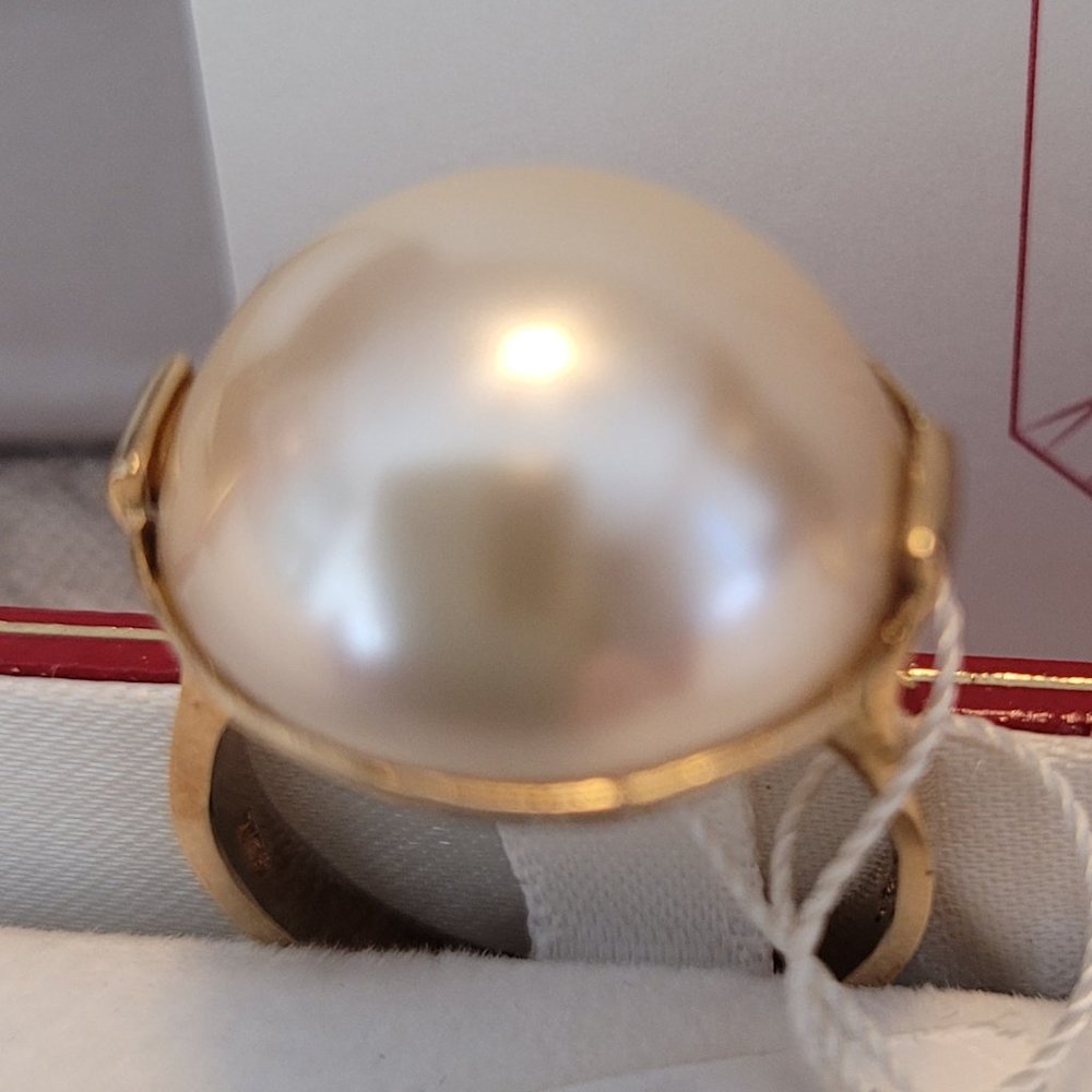 Gloria Swanson replica pearl ring from The Hollywood Collection SIZE 8